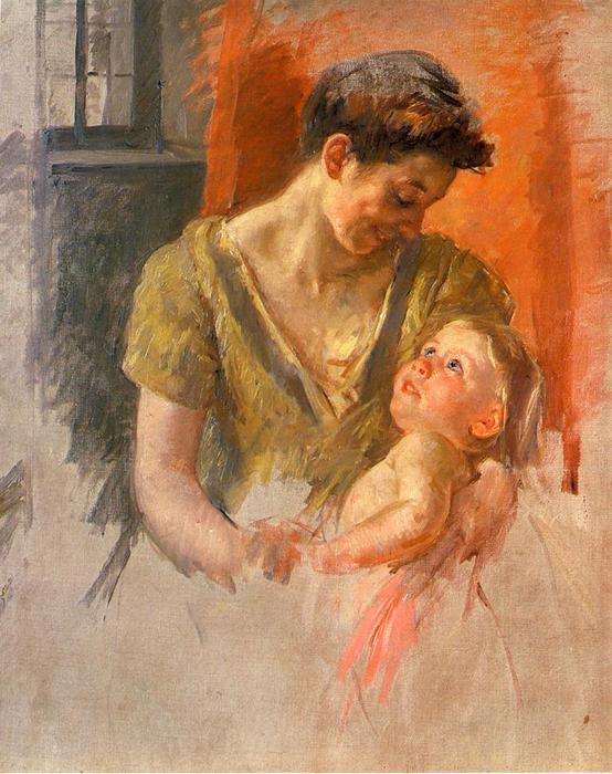 Mother And Child Smiling At Each Other — Mary Stevenson Cassatt