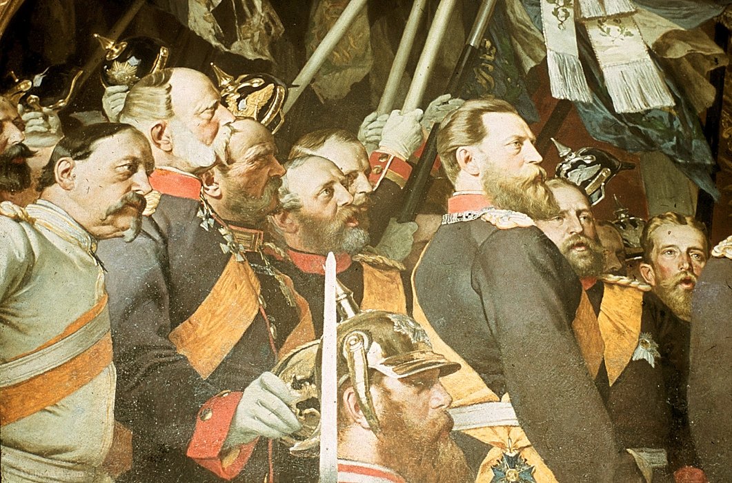 Kaiserproklamation, Zweite Fassung (1882-4-detail) — Anton Von Werner