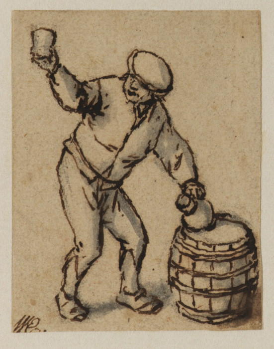 Peasant With A Bottle And Glass — Adriaen Van Ostade