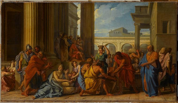 Alexandre Severe Faisant Distribuer Du Ble Au Peuple De Rome Dans Un Temps De Disette — Noel Nicolas Coypel