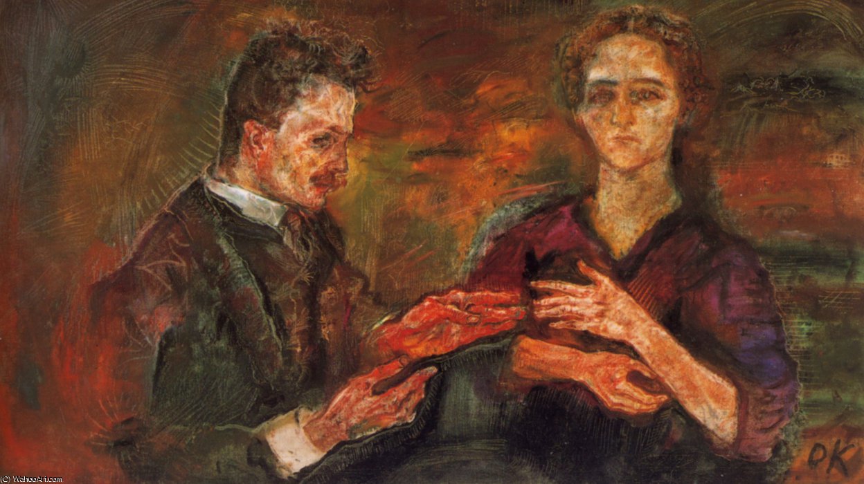 Hans Tietze Et Erica Tietze-conrat, Huile Sur Toile, — Oskar Kokoschka