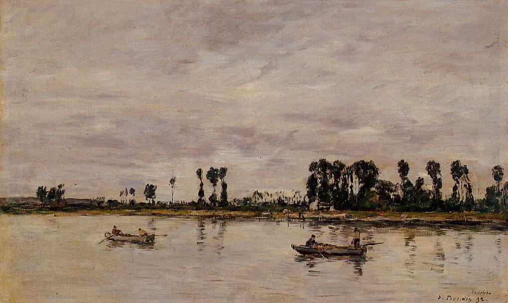 Caudebec-en-caux, Banks Of The Seine — Eugène Louis Boudin