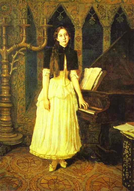 Portrait Of Elena Prakhova — Victor Vasnetsov