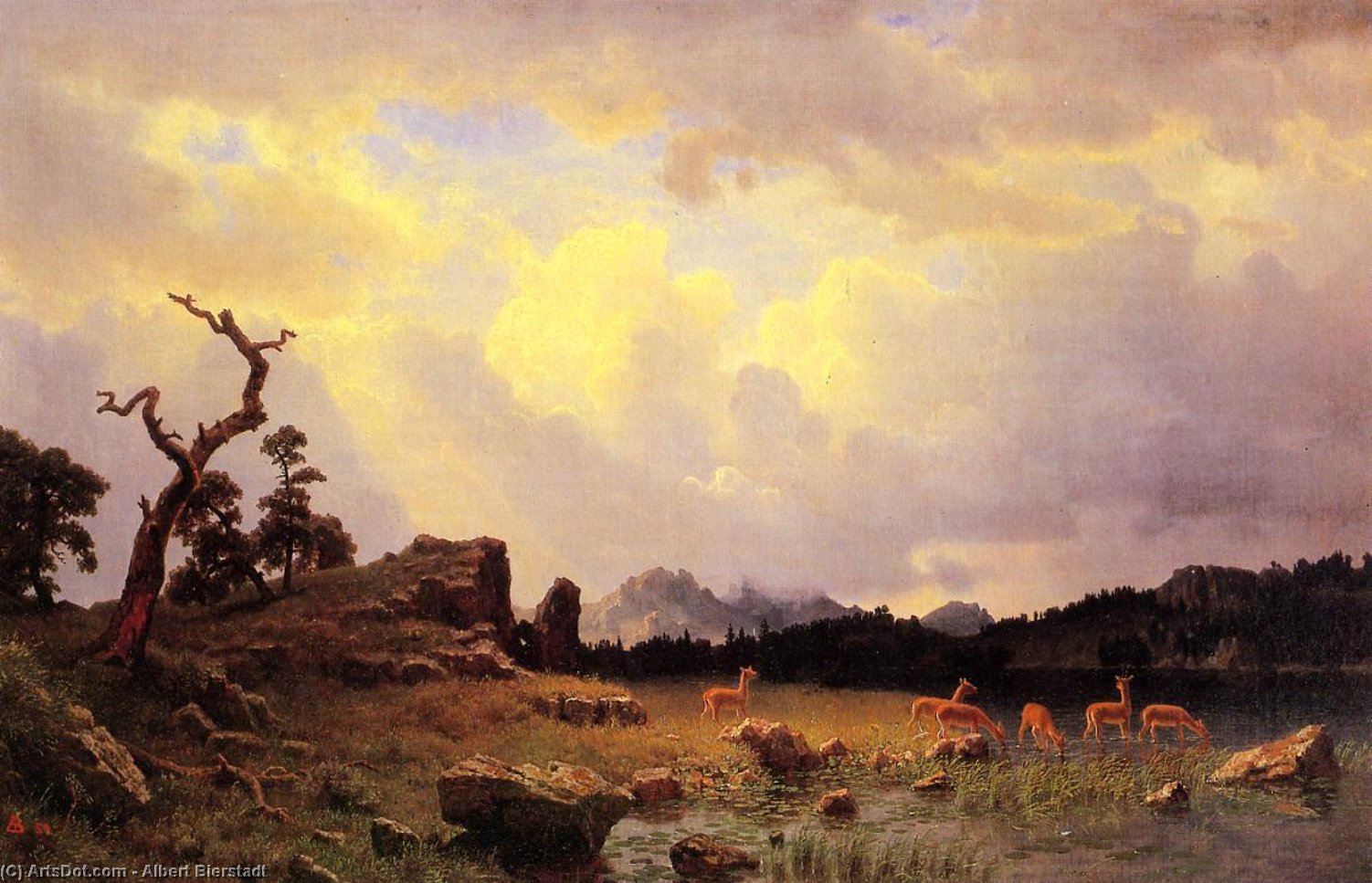 Thunderstorm In The Rocky Mountains — Albert Bierstadt