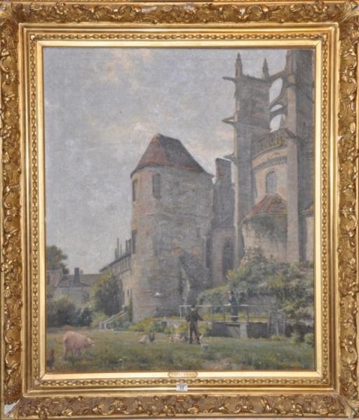 Le Chevet De La Cathédrale De Senlis — Francis Tattegrain