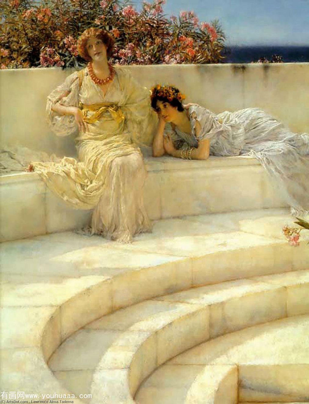 Under The Roof Of Blue Ionian Weather Detail — Lourens Alma Tadema