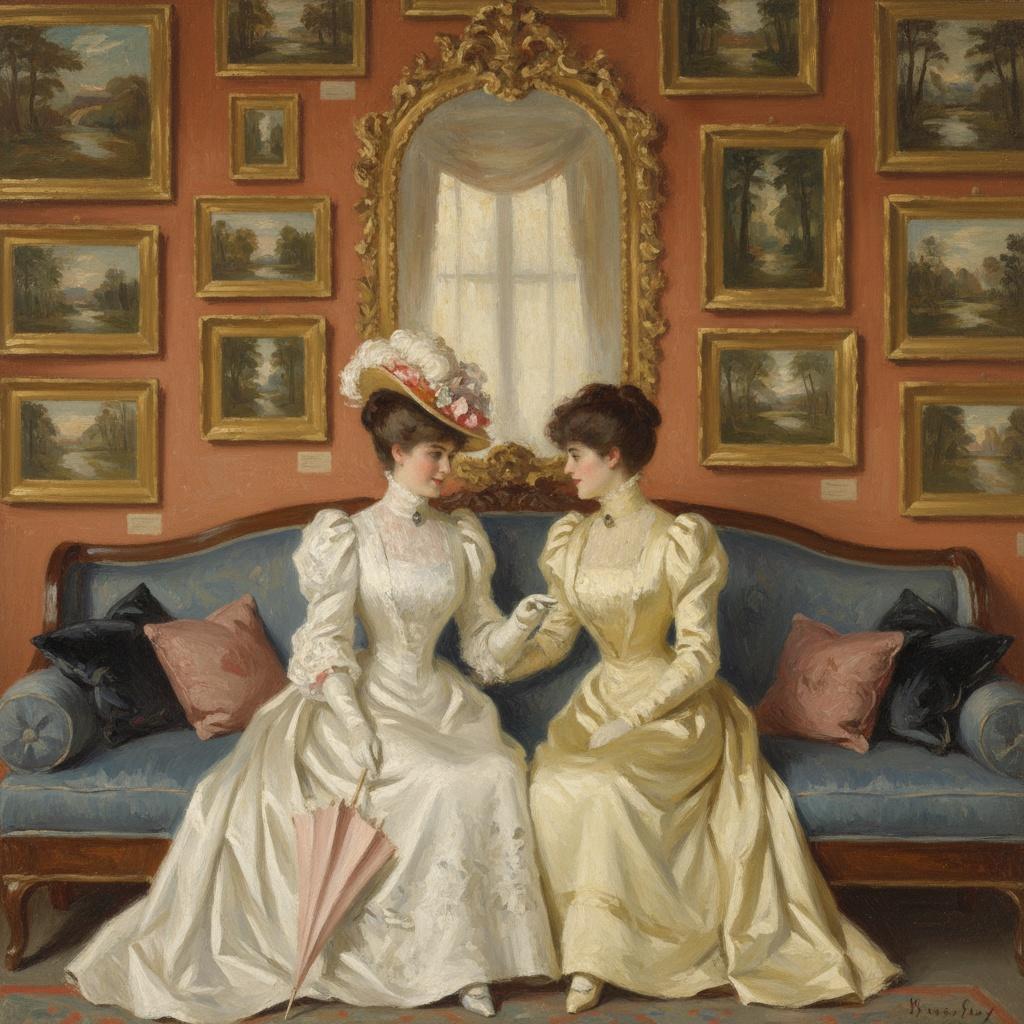 Whispers Of Gilded Serenity: A Singular Moment In Velvet And Lace — Marc Duvallier