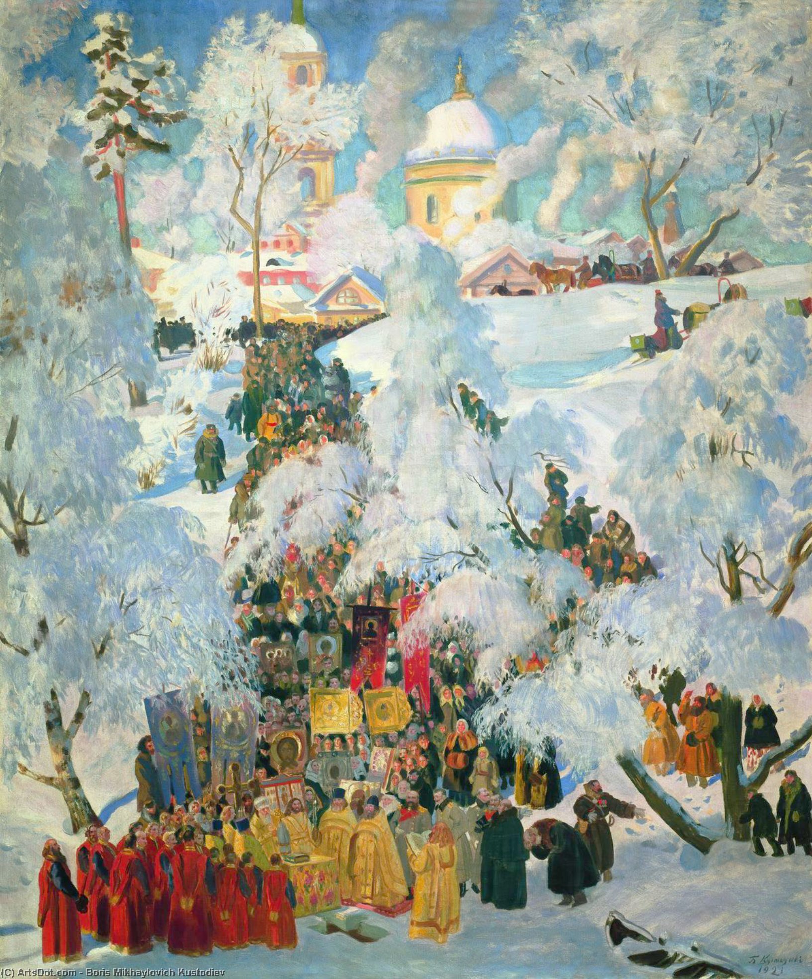 The Consecration Of Water On The Theophany — Boris Mikhailovich Kustodiev