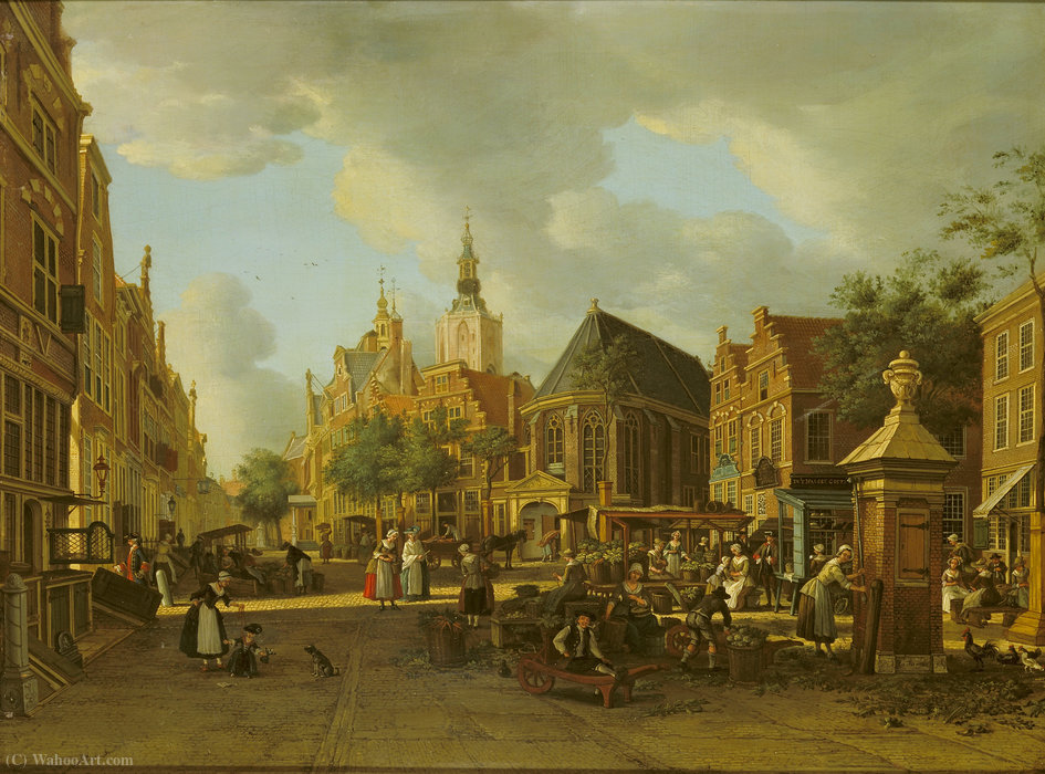 The Groenmarkt As Seen Towards The Westeinde — Paulus Constantijn La Fargue