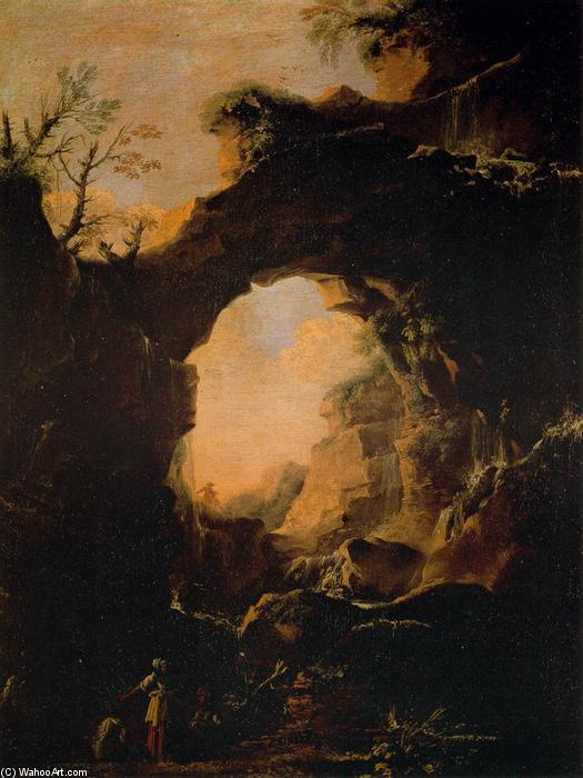 Grotto With Cascades — Салватор Роса