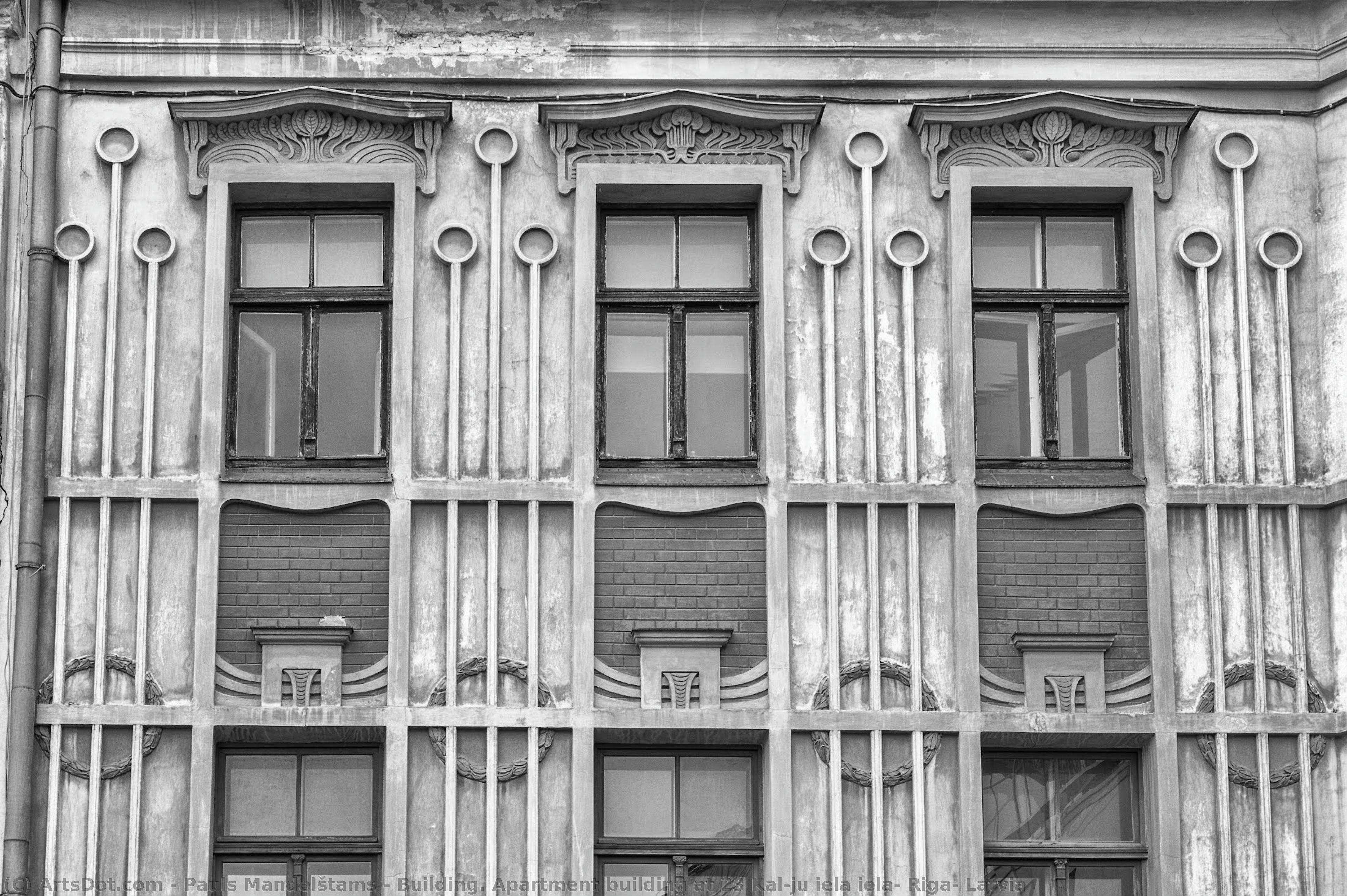 Building. Apartment Building At 23 Kalēju Iela Iela, Riga, Latvia — Pauls Mandelštams
