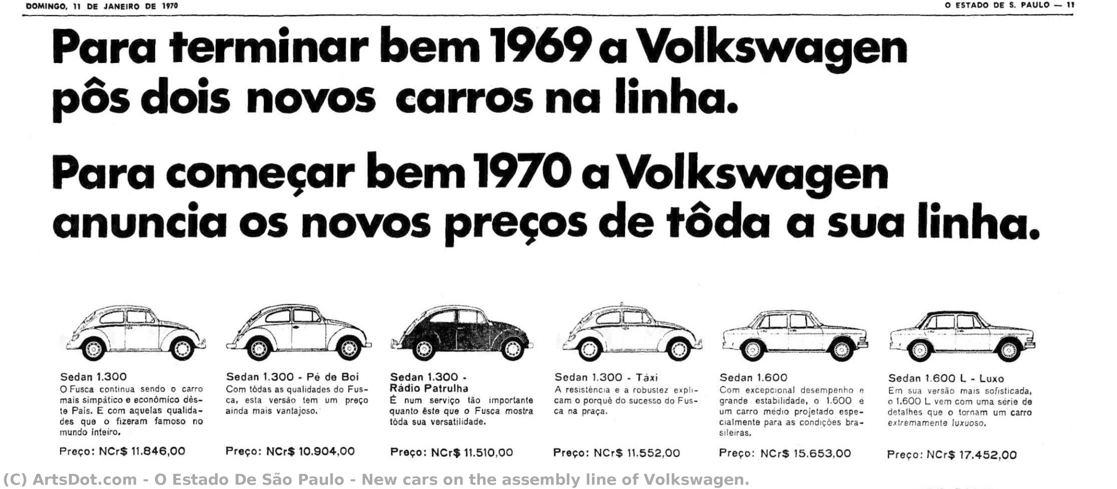 New Cars On The Assembly Line Of Volkswagen. — O Estado De São Paulo