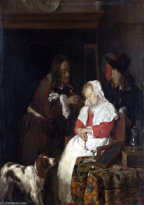 Two Men With A Sleeping Woman — ガブリエル・メツ