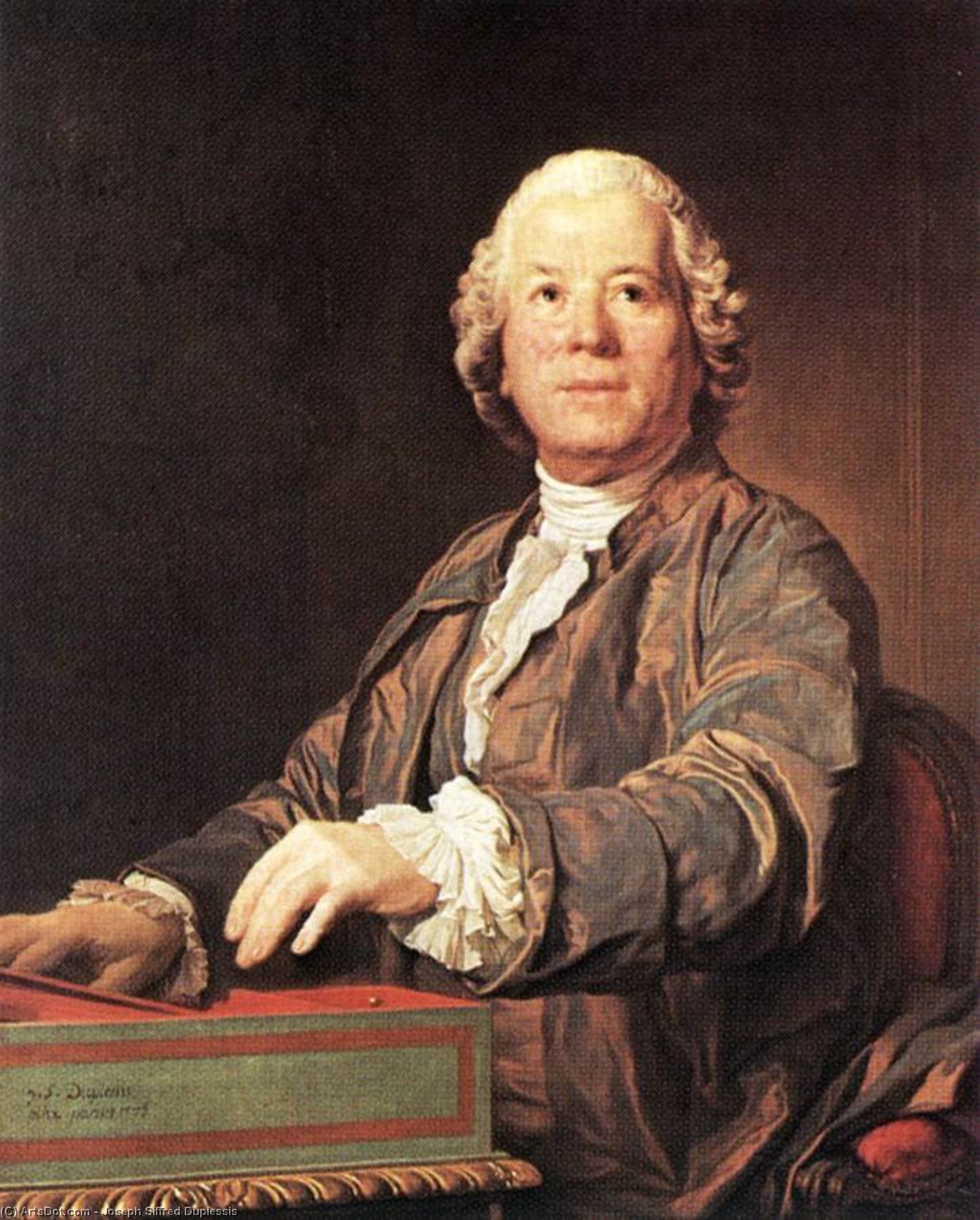 Cristoph Wilibald Von Gluck At The Spinet — Joseph-siffred Duplessis