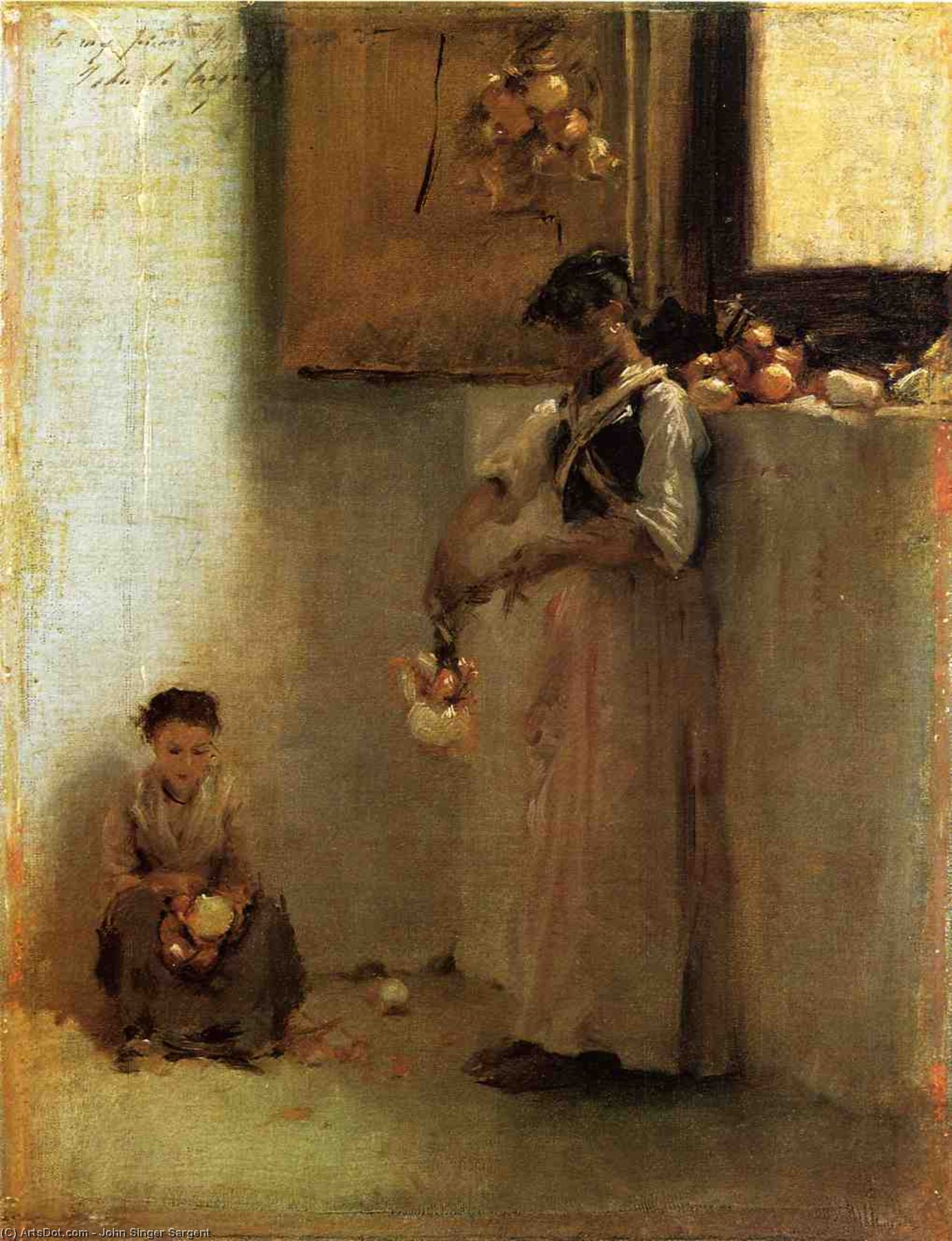 Stringing Onions — John Singer Sargent