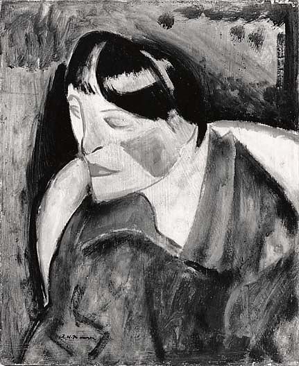 Head Of A Woman, (painting) — Alfred Henry Maurer