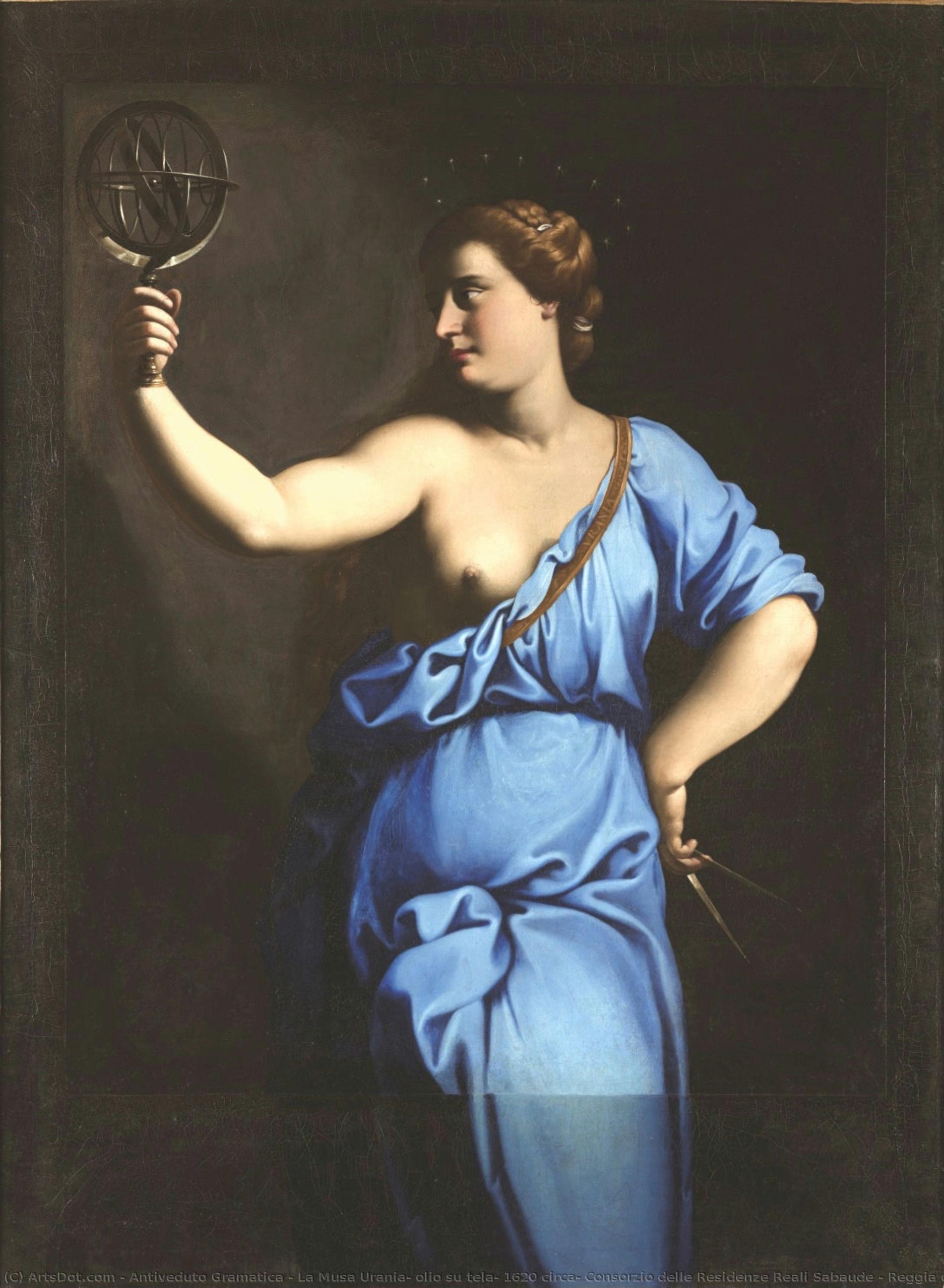 La Musa Urania, Olio Su Tela, 1620 Circa, Consorzio Delle Residenze Reali Sabaude – Reggia Di Venaria Reale In Affidamento Da Valcasotto, Garessio (cn), Castello Di Casotto — Antiveduto Grammatica
