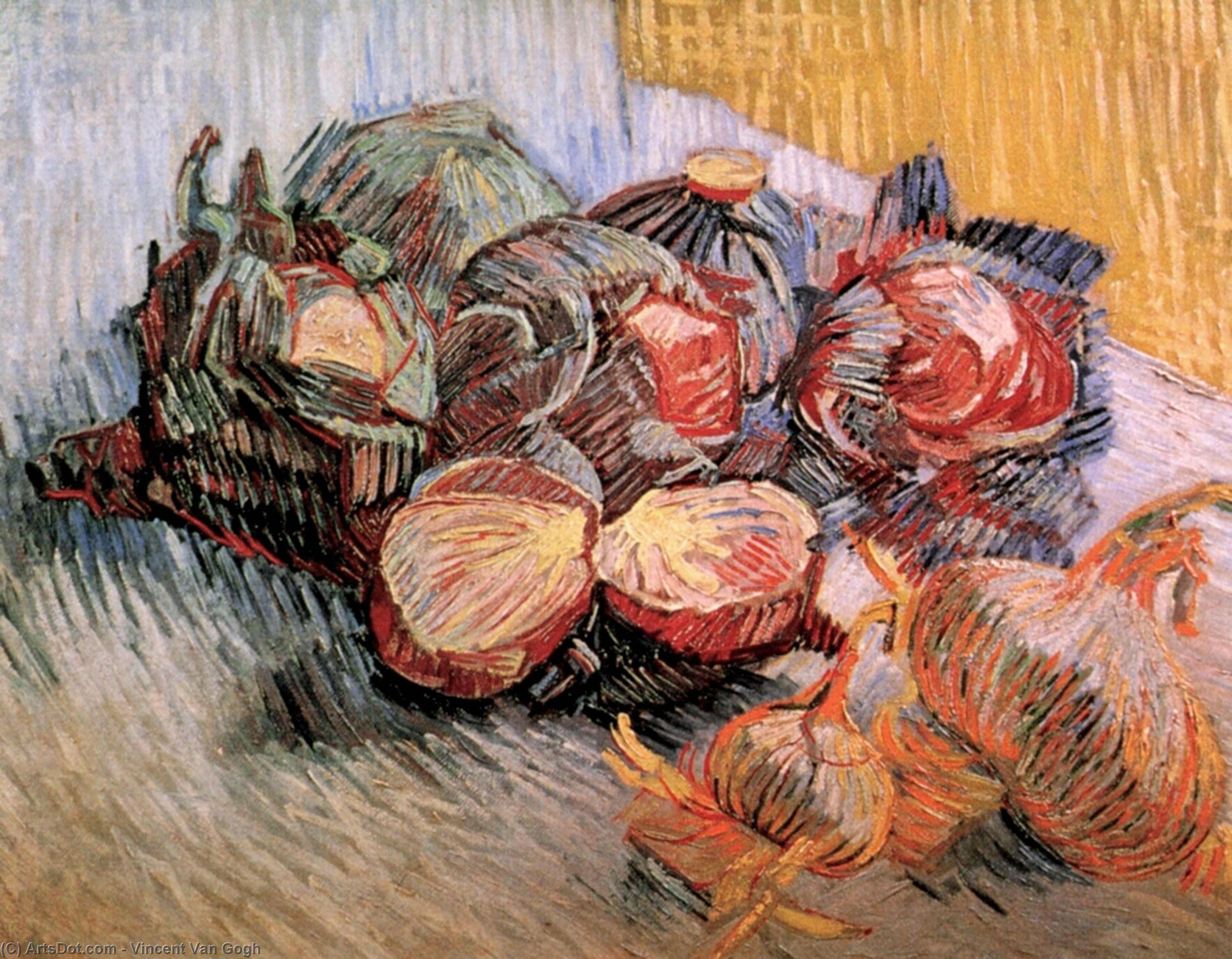 Still Life With Red Cabbages And Onions — Vincent Willem Van Gogh