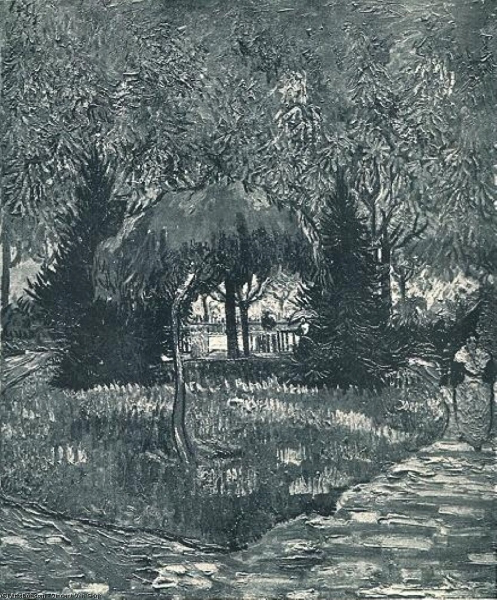 Park At Arles With The Entrance Seen Through The Trees, The — Vincent Willem Van Gogh