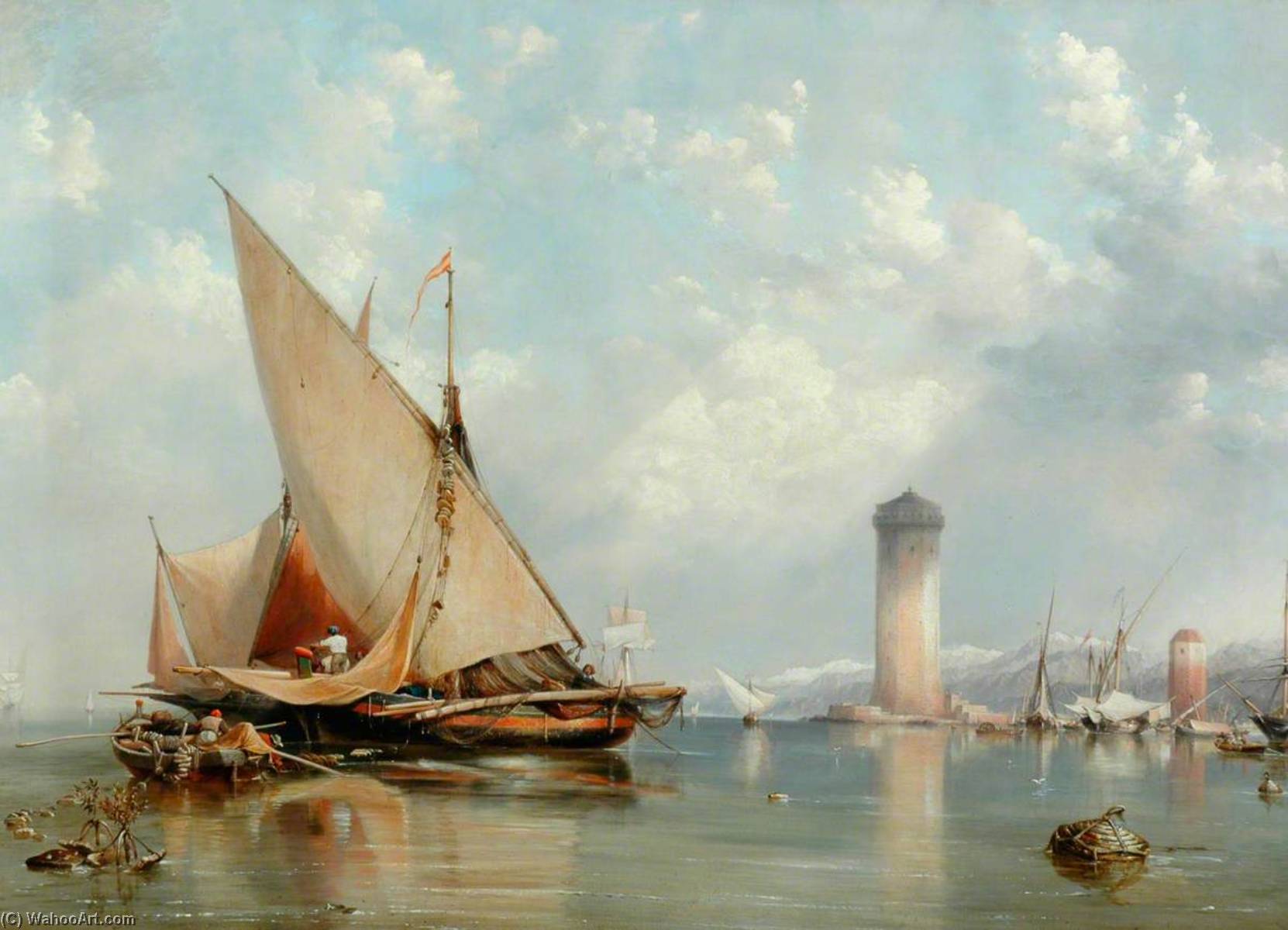 Off The Coast Of Leghorn — Edward William Cooke