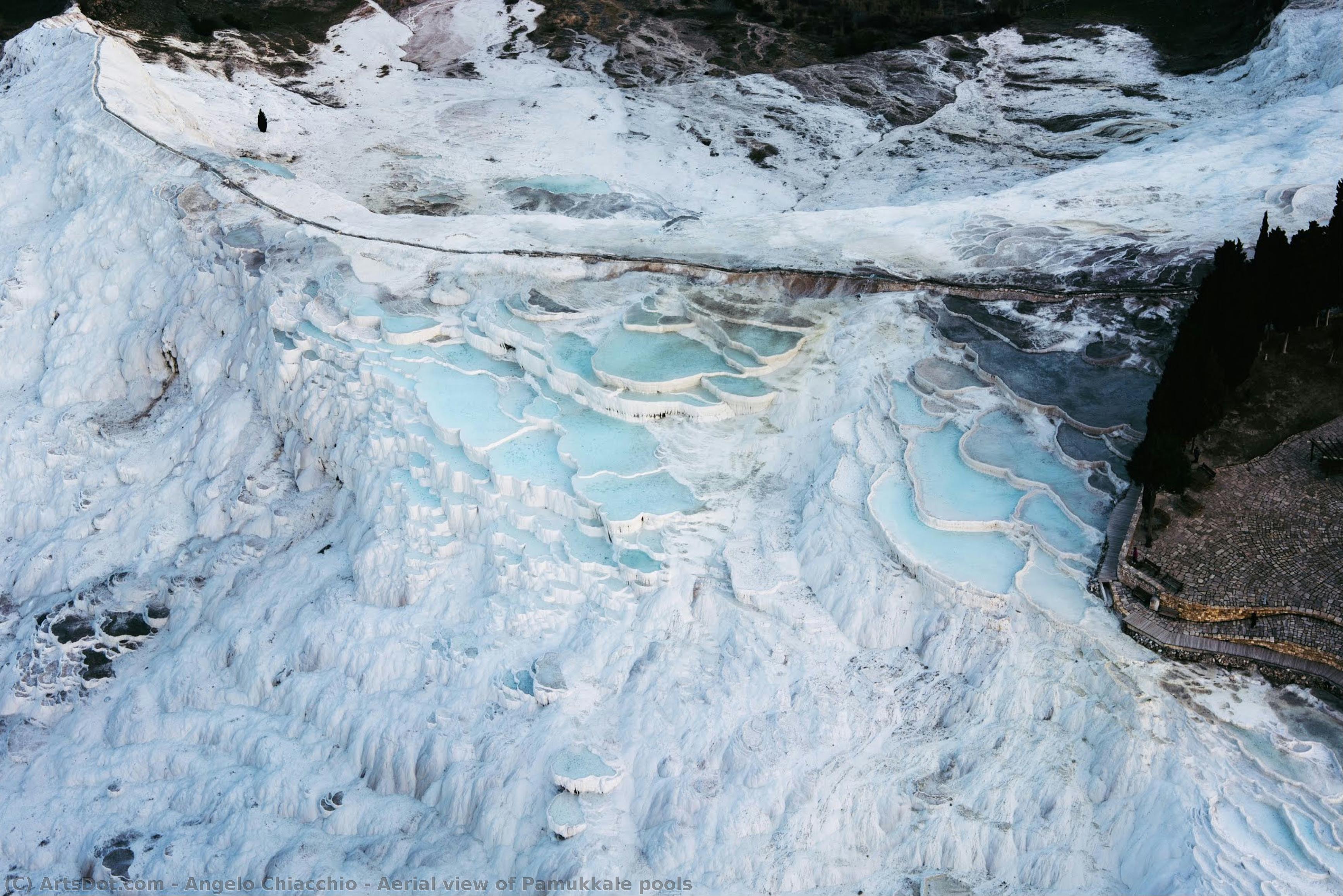 Aerial View Of Pamukkale Pools — Angelo Chiacchio