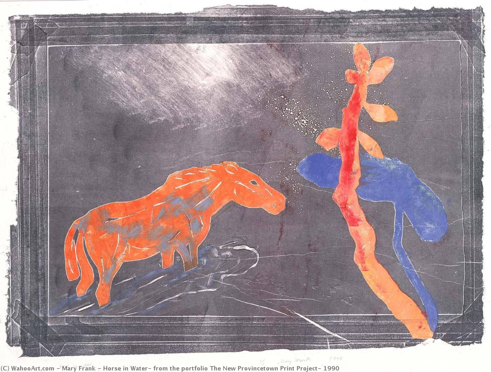Horse In Water, From The Portfolio The New Provincetown Print Project, 1990 — Mary Frank