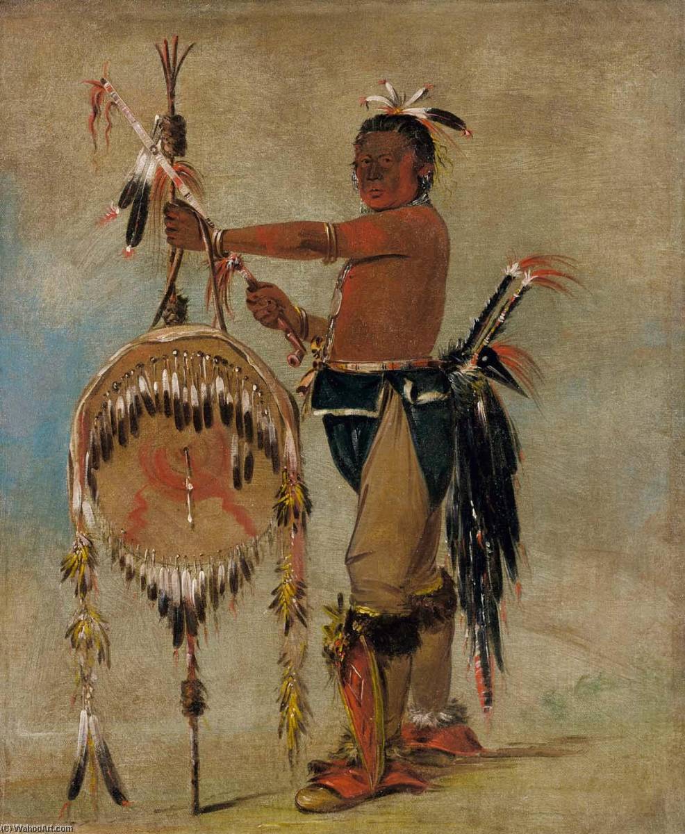 Pash Ee Pa Hó, Little Stabbing Chief, A Venerable Sauk Chief — George Catlin
