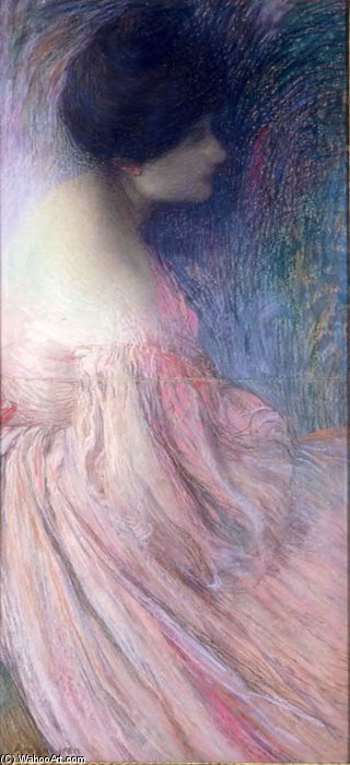 Femme En Robe Rose — Fernand Edmond Jean Marie Khnopff