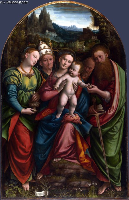 The Madonna And Child With Saints — Bernardino Lanino