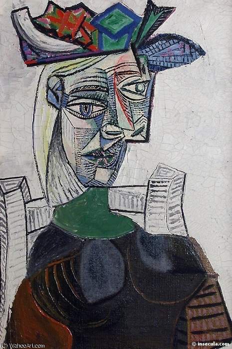 Mujer Sentada Con Sombrero — Pablo Picasso