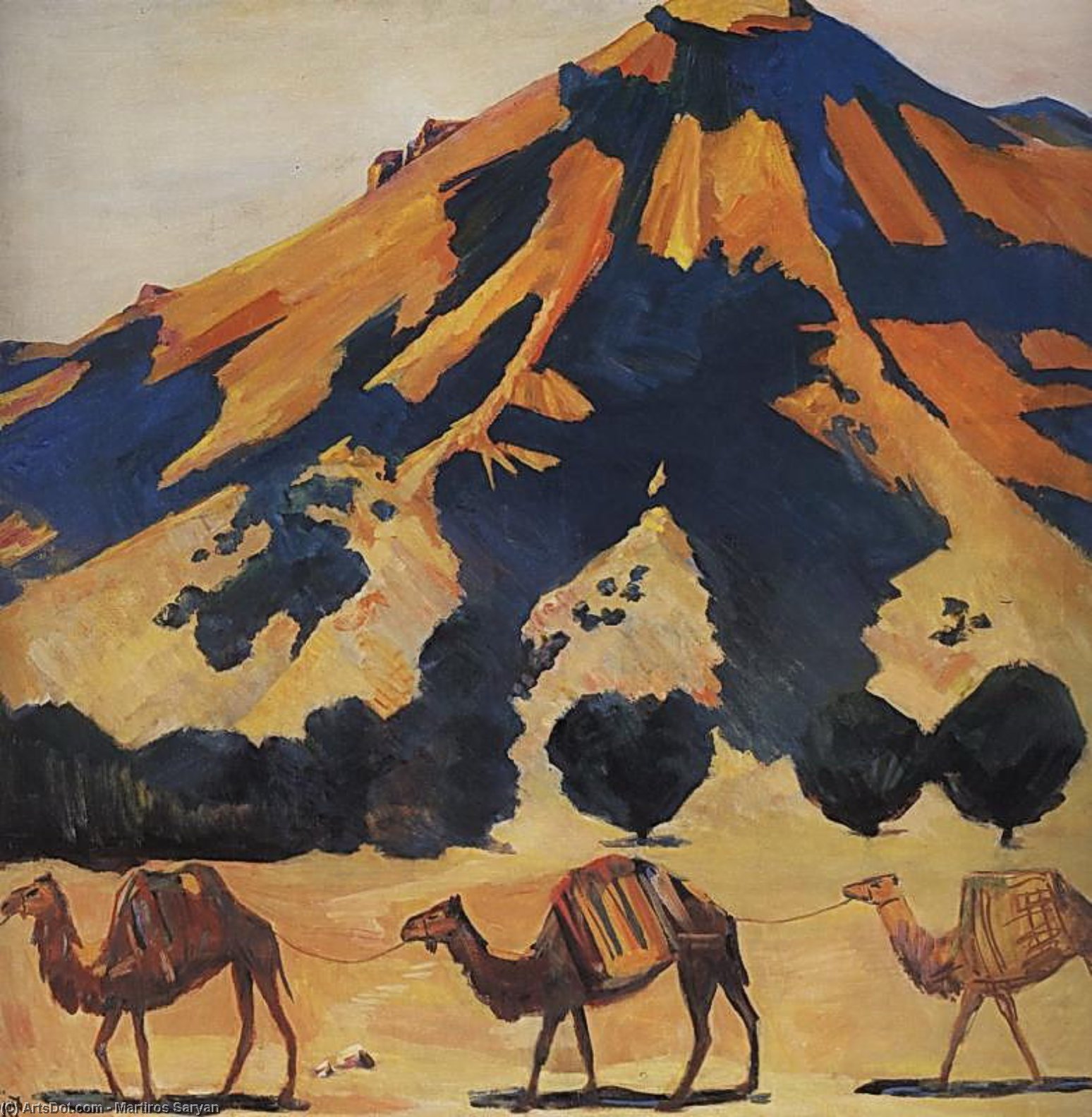 Mount Abul And Passing Camels — Martiros Sarian
