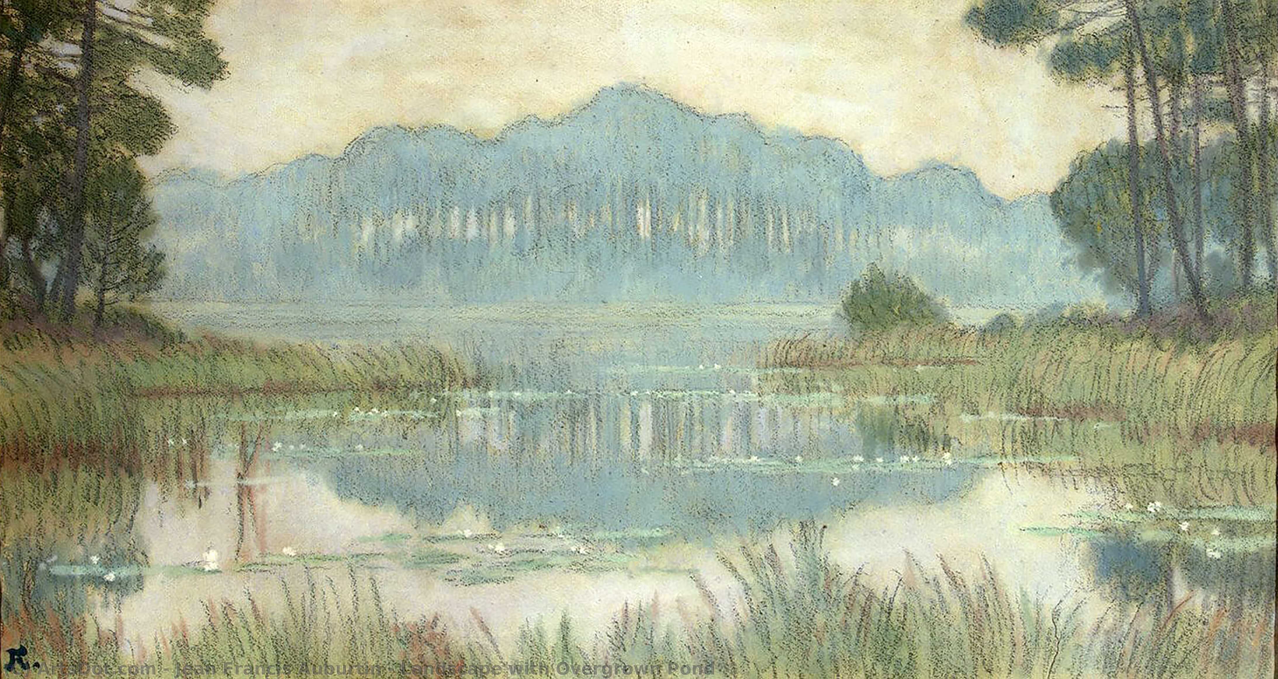 Landscape With Overgrown Pond — Jean Francis Auburtin