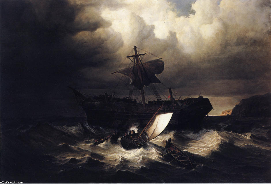 The Wreck Of An Emigrant Ship On The Coast Of New England — William Bradford