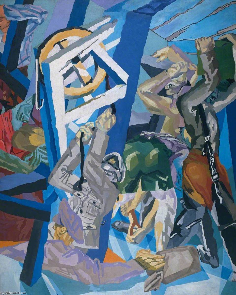 Study For 'sappers At Work A Canadian Tunnelling Company, Hill 60, St Eloi' — David Bomberg