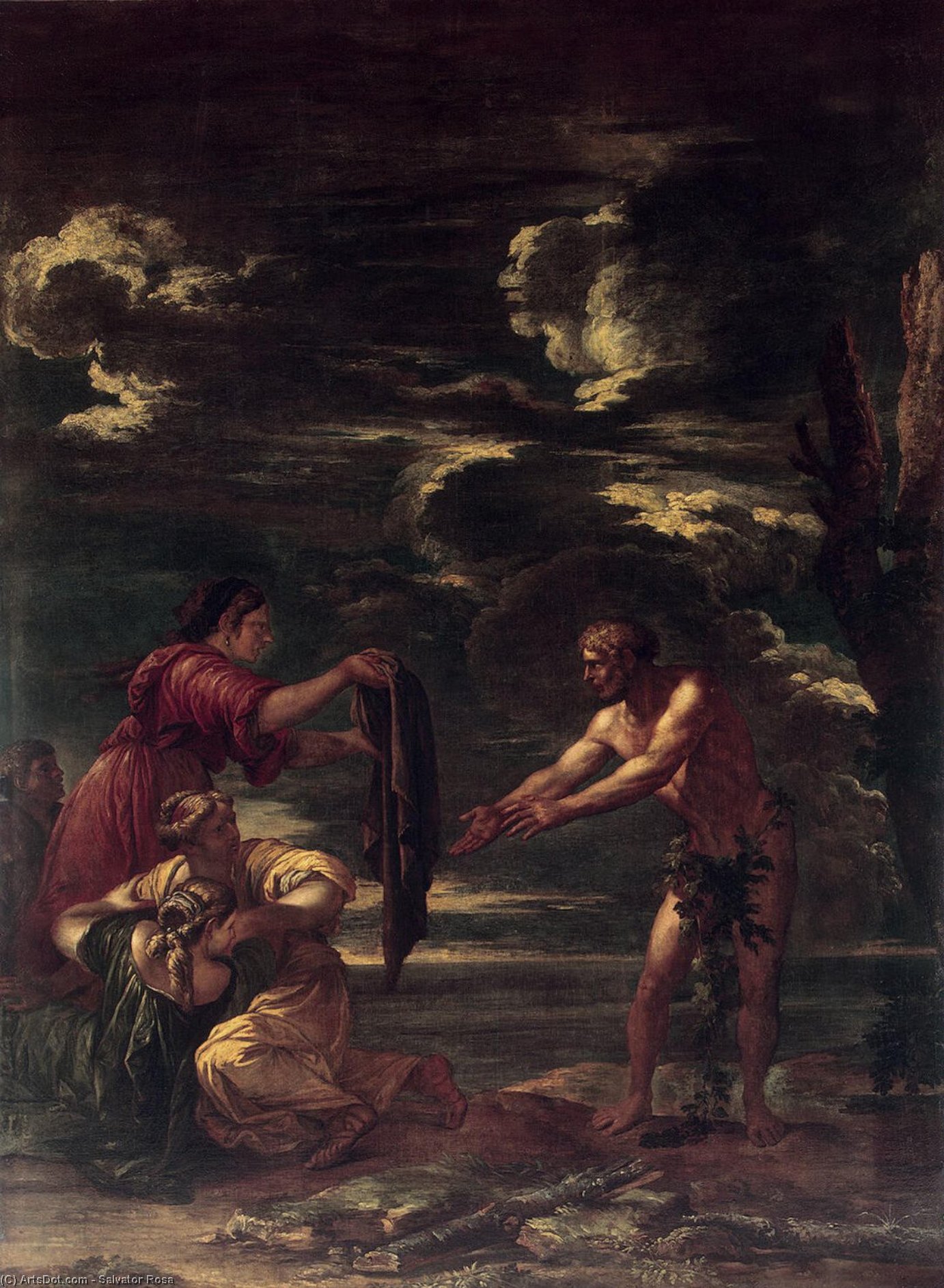 Odysseus And Nausicaa — Salvator Rosa