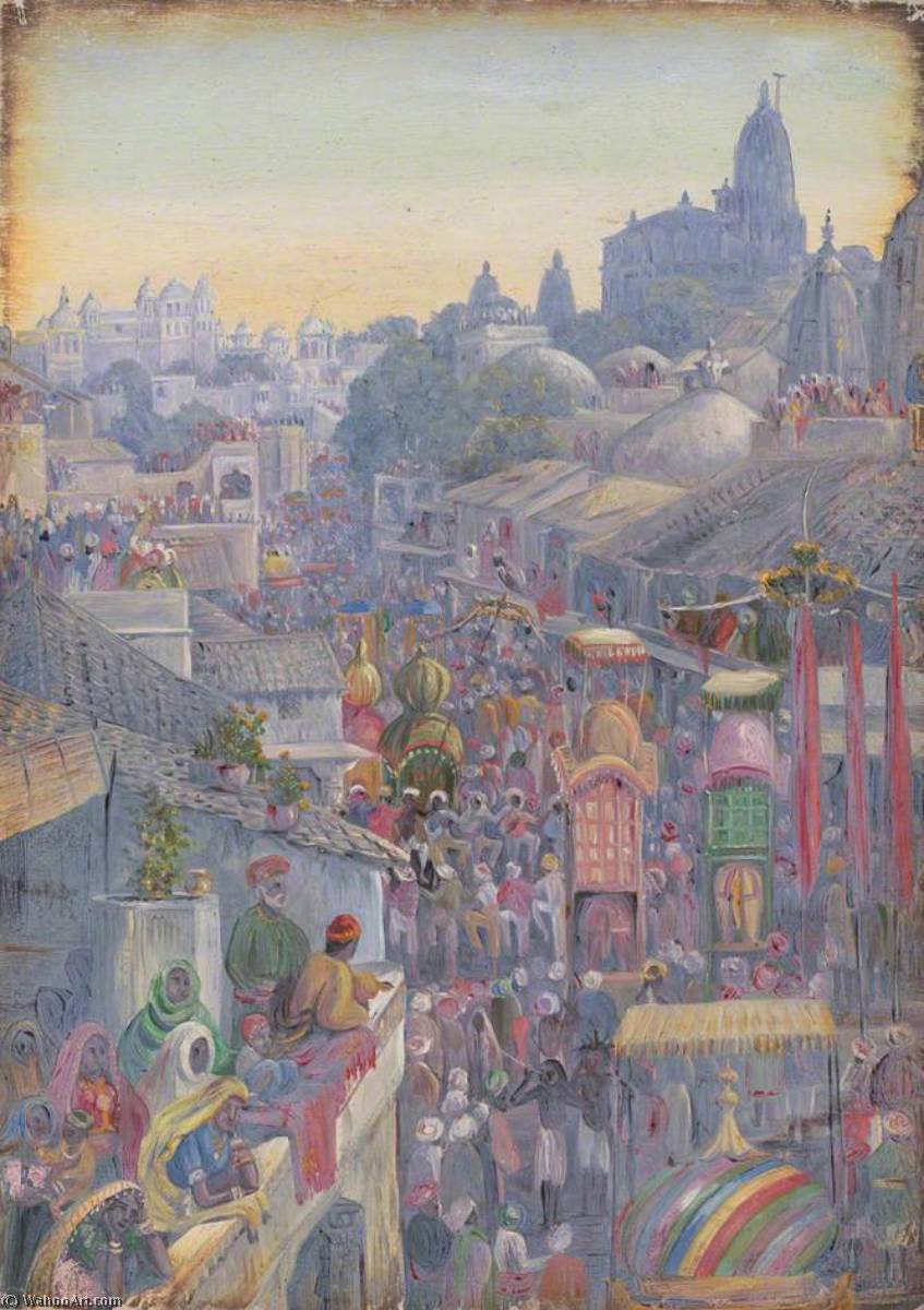 Festival De Muharram, Udaipur, Rajastán, India — Marianne North