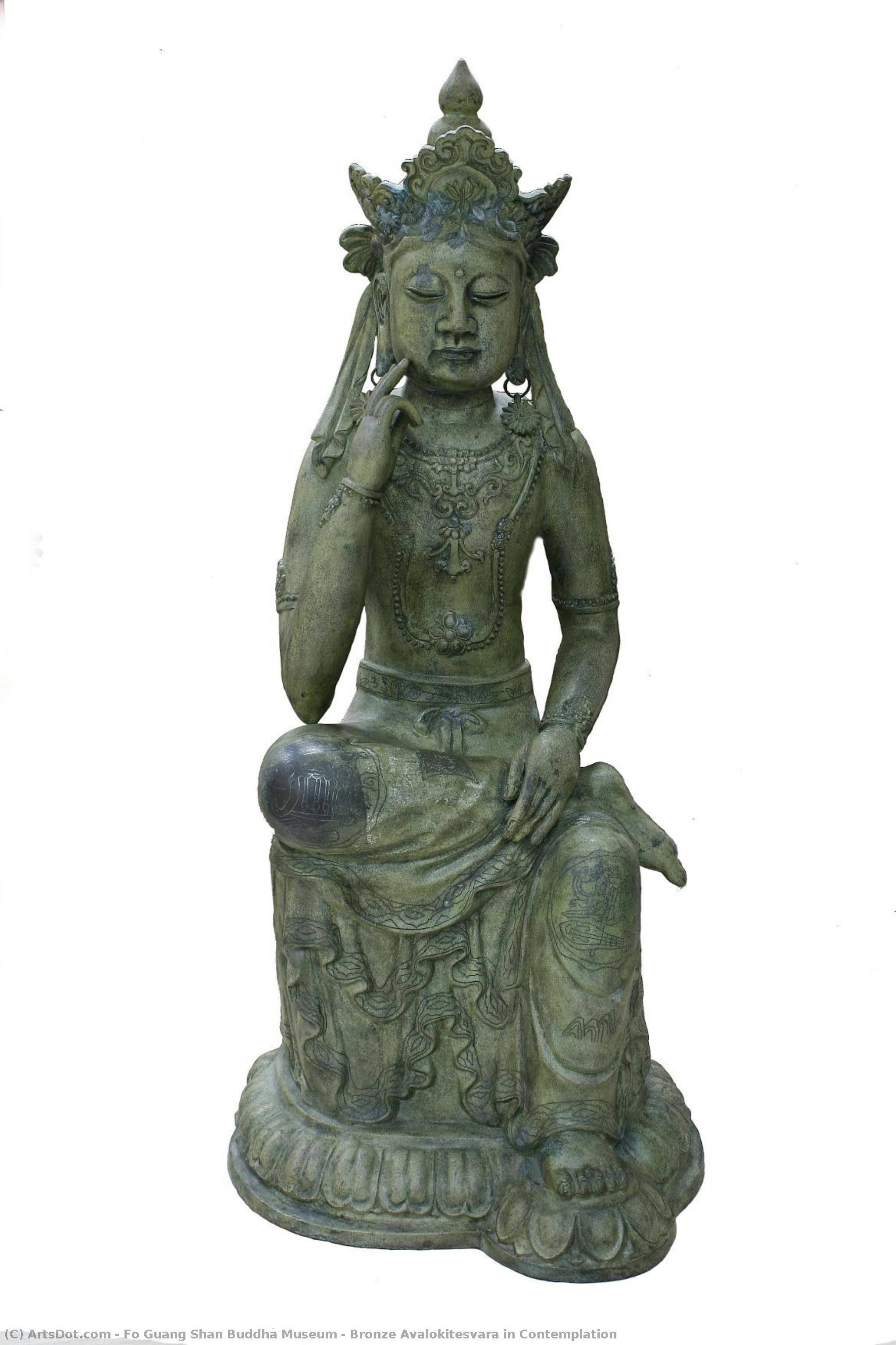 Bronze Avalokitesvara In Contemplation — Fo Guang Shan Buddha Museum