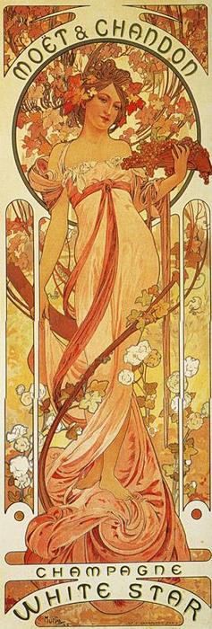 Moet And Chandon White Star — Alphonse Mucha