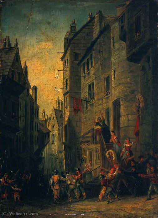 Condemned Covenanters On Their Way To Execution In The West Bow, Edinburgh — Томас Аллом