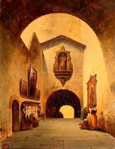 Intérieur De Cloître — Renoux Charles Caius