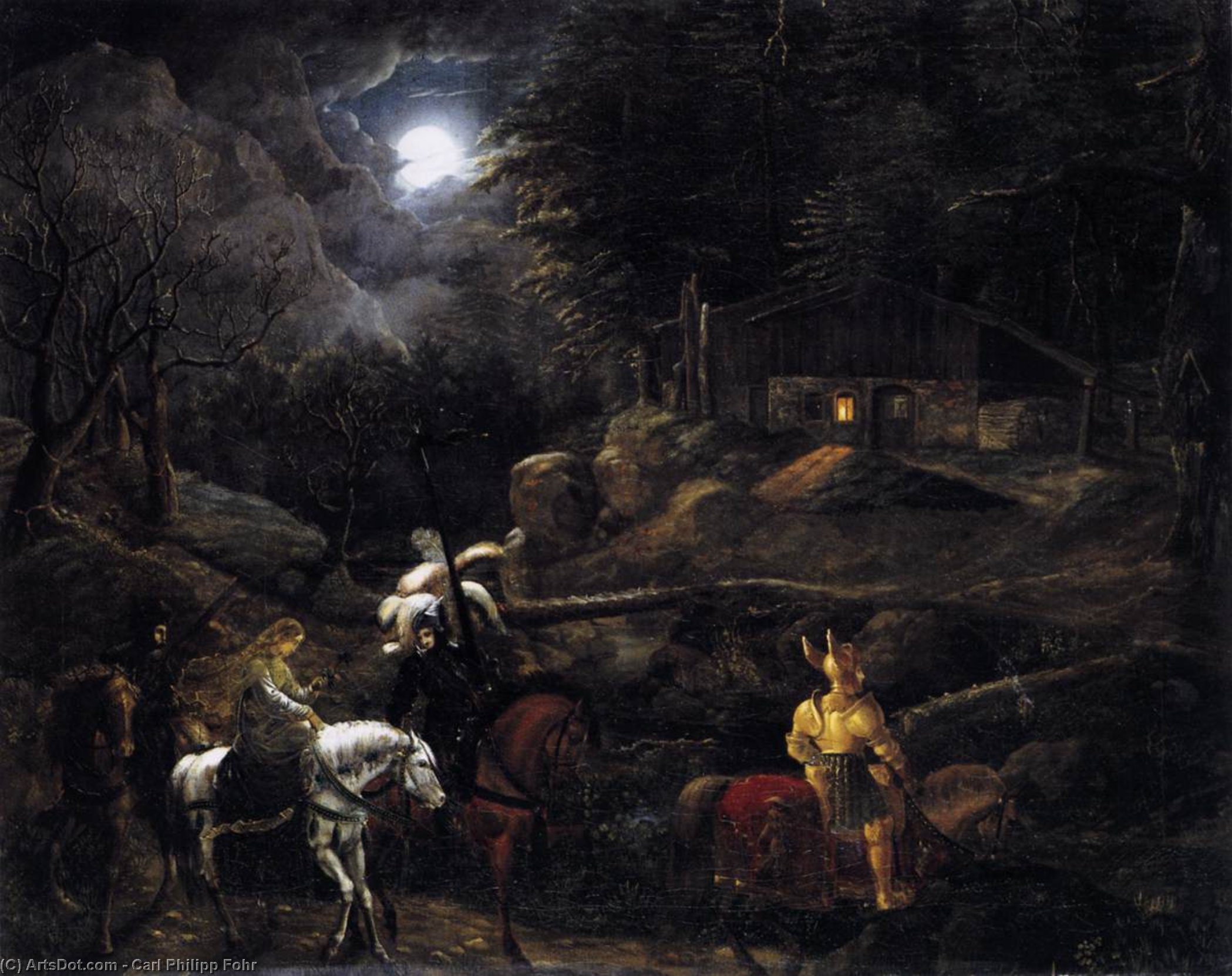 Knight Before The Charcoal Burner's Hut — Carl Philipp Fohr