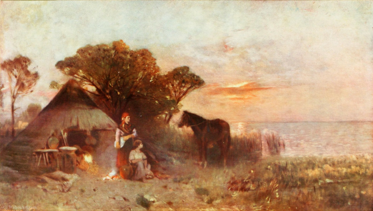 Fishermen's Hut At The Lake Balaton — Geza Meszoly