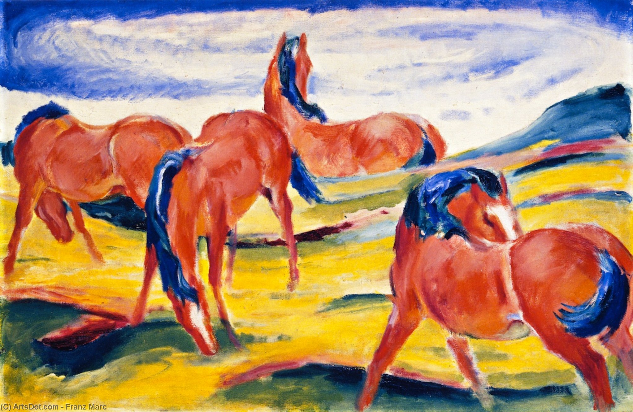 Grazing Horses Ii — Franz Marc