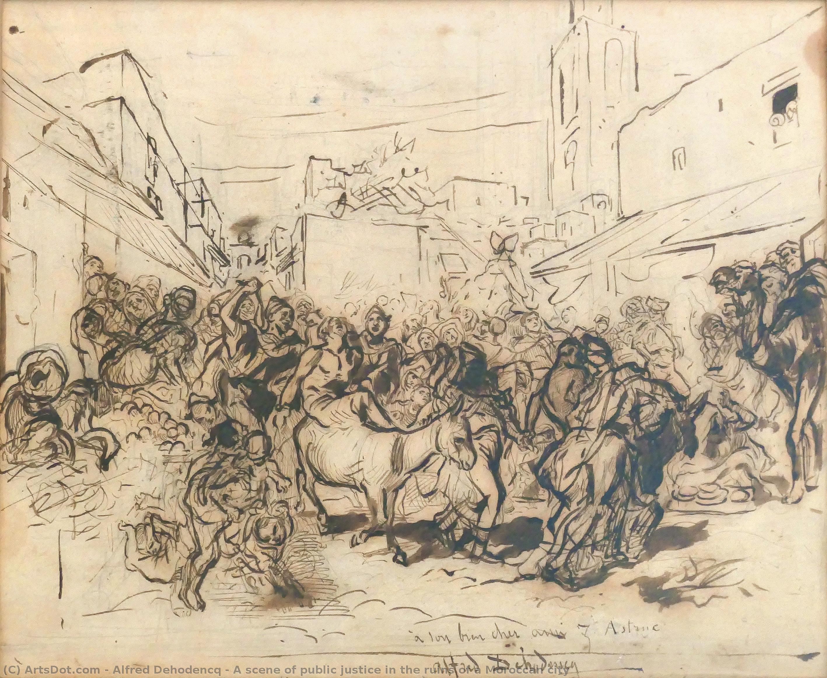 A Scene Of Public Justice In The Ruins Of A Moroccan City — Alfred Dehodencq