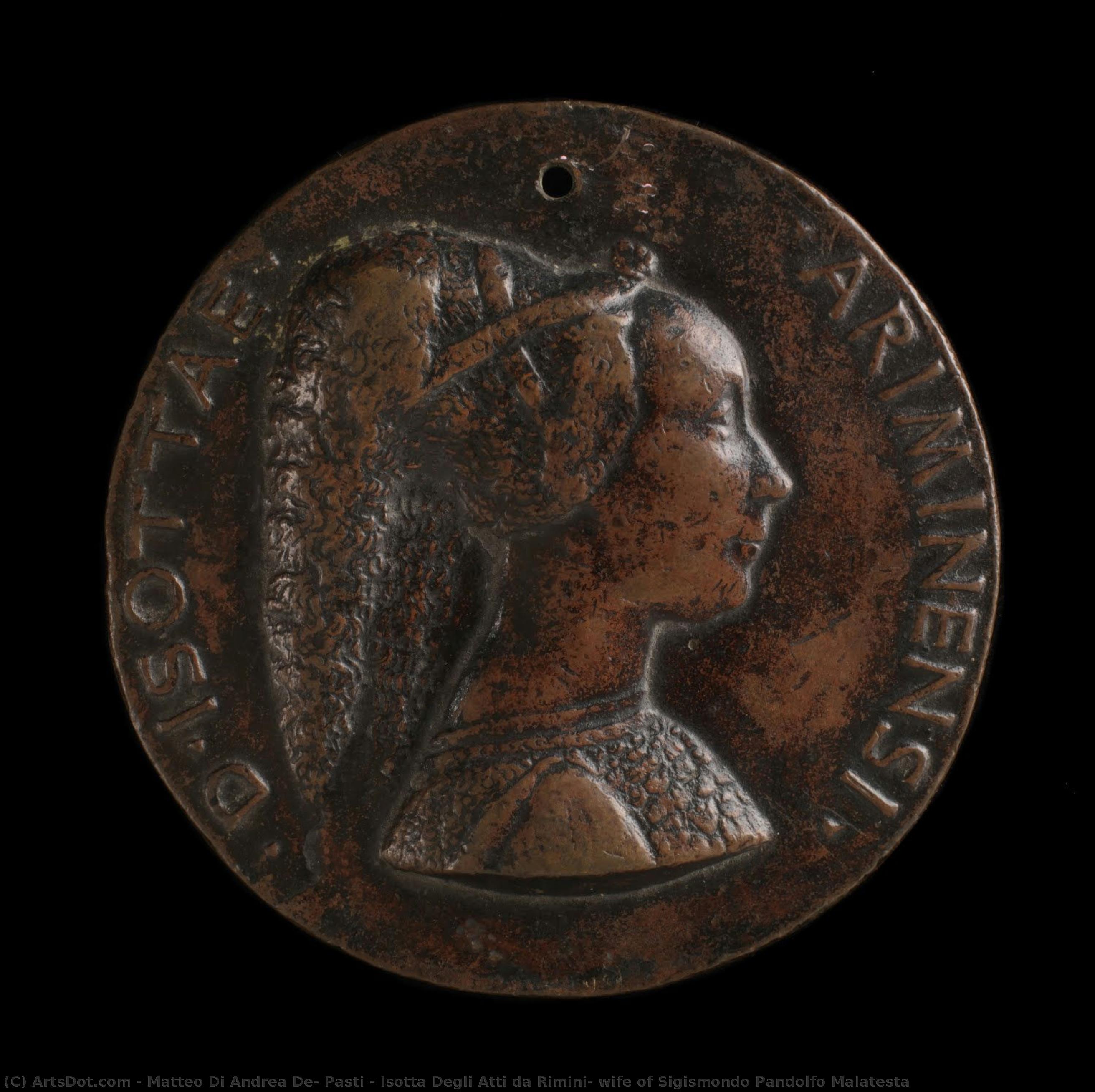 Isotta Degli Atti Da Rimini, Wife Of Sigismondo Pandolfo Malatesta — Matteo Di Andrea Pasti