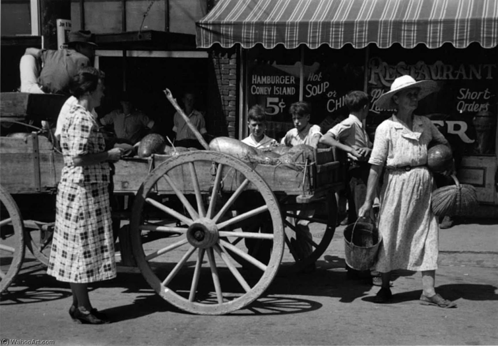 Selling Watermelons On Saturdays And Court Day In Jackson, Breathitt County, Kentucky — Marion Post Wolcott