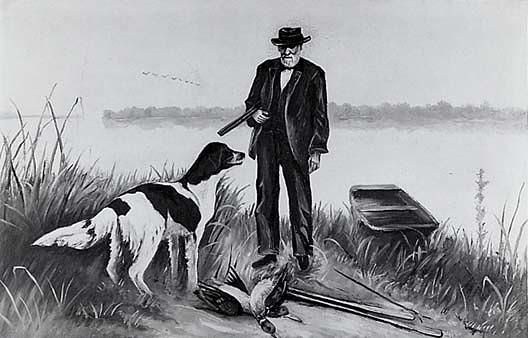 The Artist's Father With Spaniel, (painting) — Lewis L Cross