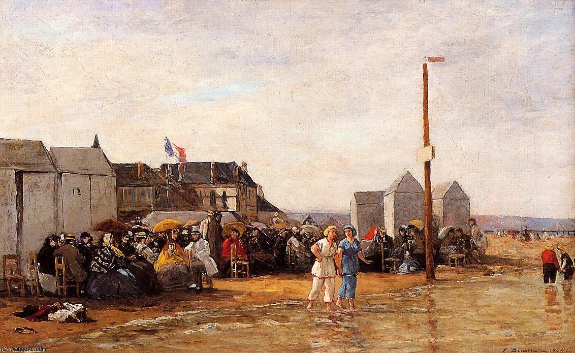 The Bathing Hour At Trouville — Eugène Louis Boudin