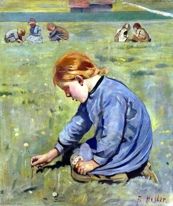 Little Girl Picking Flowers — Ferdinand Hodler