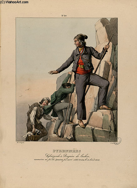 Lafont In Bagnere Luchon, Climb To The Peak Of Quairat Square Peak — Edouard Pingret